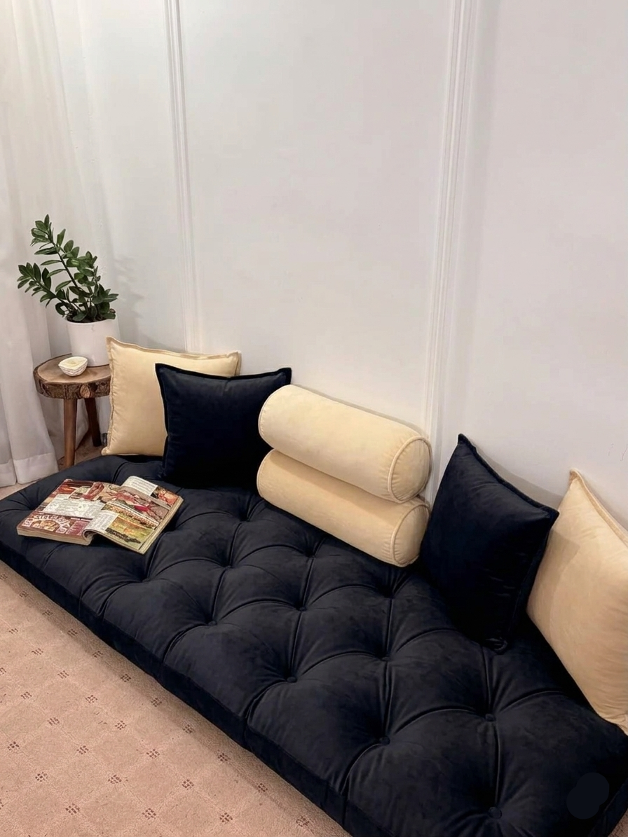 الجلسة الأرضية المخملية